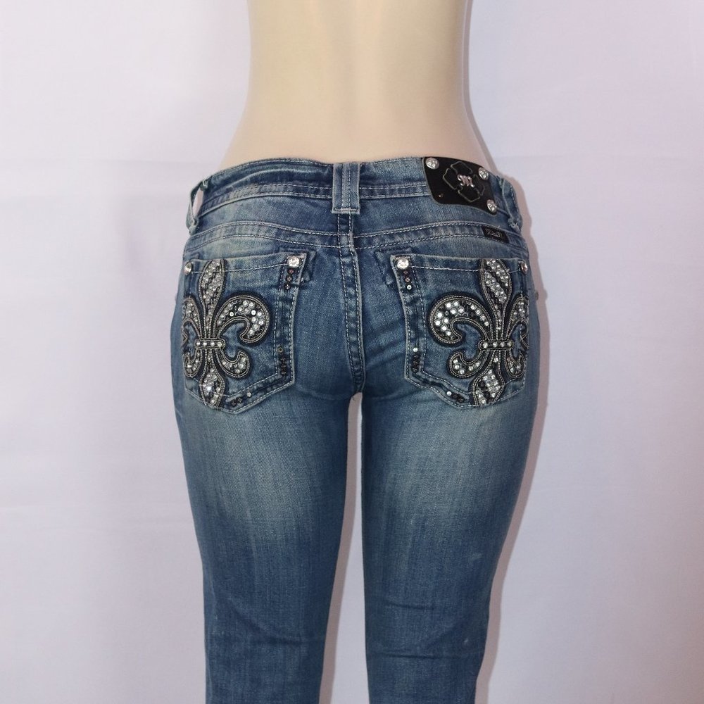 MISS ME DISTRESSED JP6220BV BOOT LEG JEAN 27 - Picture 4 of 5